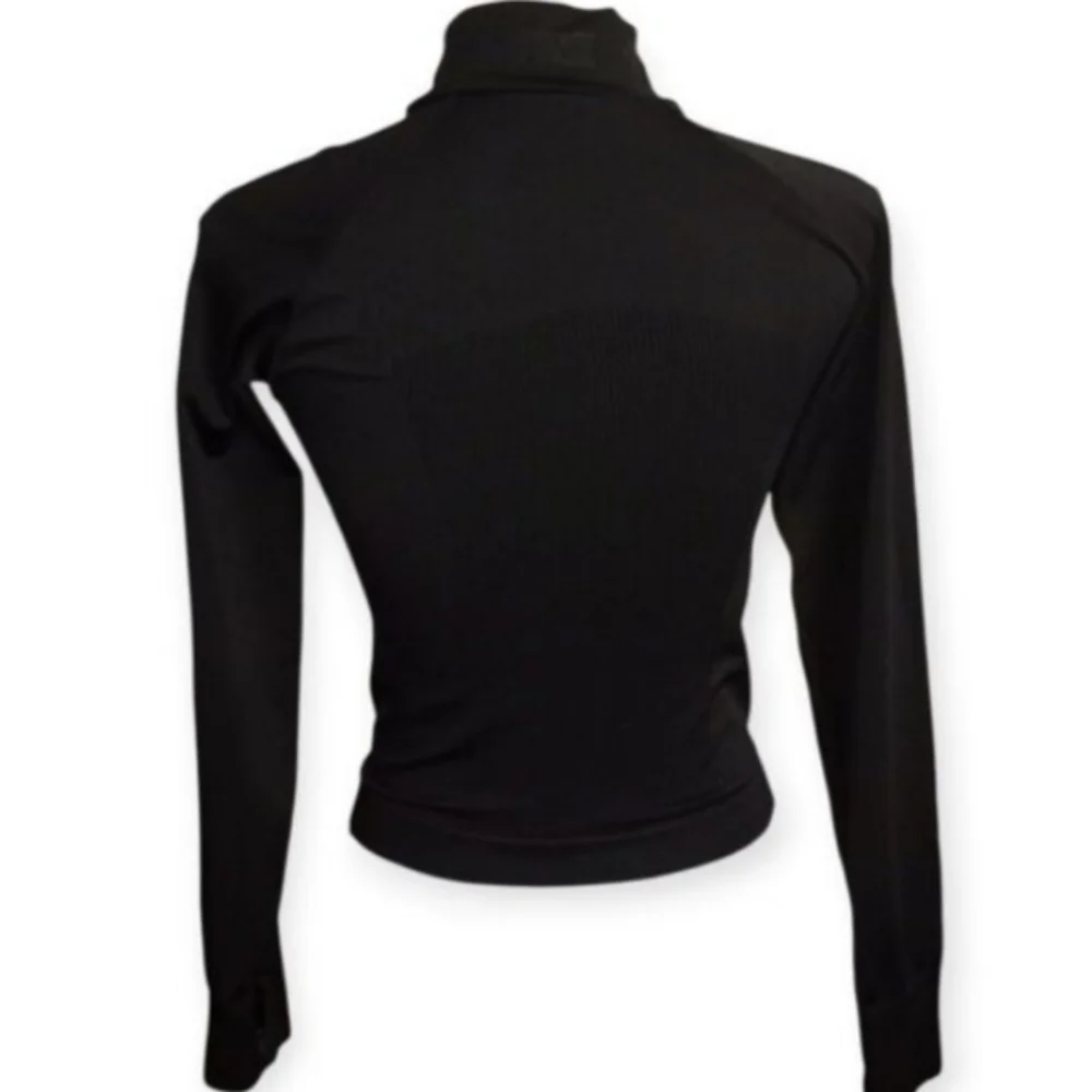 PINK Victoria's Secret Black Quarter-Zip Sweatshirt Sz.XS EUC. - Picture 5 of 8